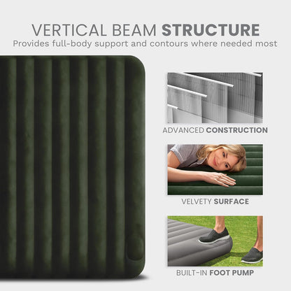 Intex Dura-Beam Standard Series Downy Airbed con Bomba de pie integrada