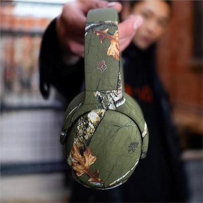Skullcandy Crusher ANC 2 Wireless Headphones - Realtree Edge Colors Drab | Multi-Sensory Crusher Bass, Over-Ear Fit, Noise Cancelling, 60 Hours Battery, Working Out, Gym, Travel, Study, Music, Gaming