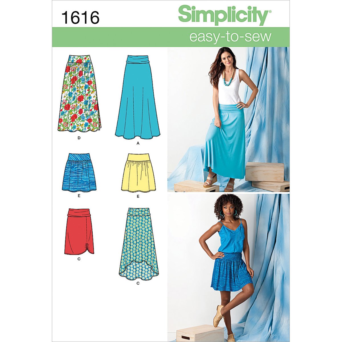 Simplicity 1616 - Patrones de Costura de Falda Tejida o Tejida para Mujer, Tallas 14-22