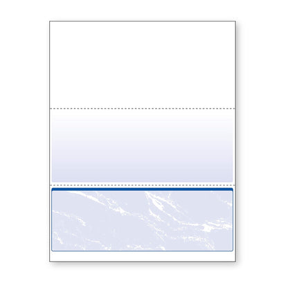 Comprobación de documentos multiusos, Cheque en la parte inferior, Azul, 2500 Sheets