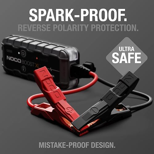 NOCO Boost GB50: Arrancador de batería de Auto 1500A – Booster de Litio portátil 12V, Power Bank y Cables para Pasar Corriente – para Motores de Gasolina hasta 7.0L y diésel hasta 4.5L