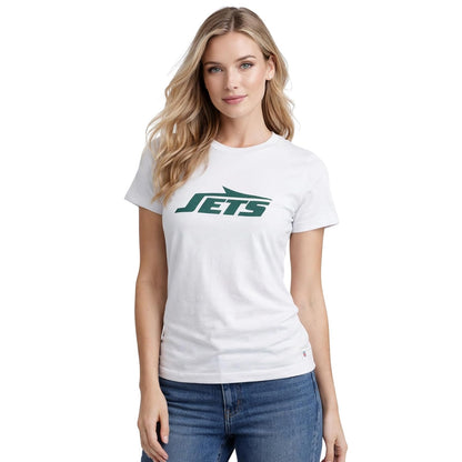 Playera NFL New York Jets - Básica de Aficionado, 100% Algodón - M - Blanco