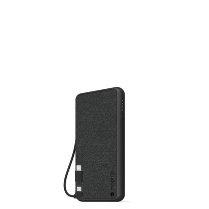 Mophie POWERSTATION Plus (6,000mAh) with Built-in Micro USB & Lightning Cable + Extra USB-A Charging Port - Black