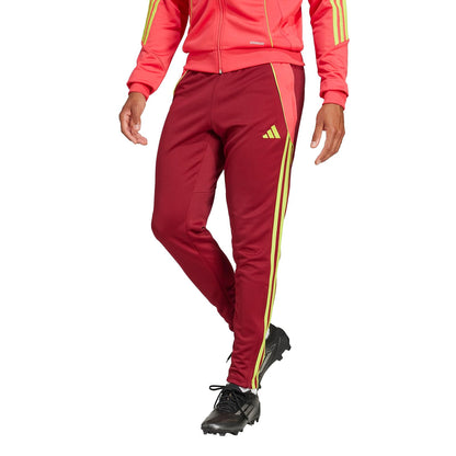 adidas Tiro24 Pantalón de Entrenamiento Mujer - Team Collegiate Burgundy - Semi Solar Yellow - XS