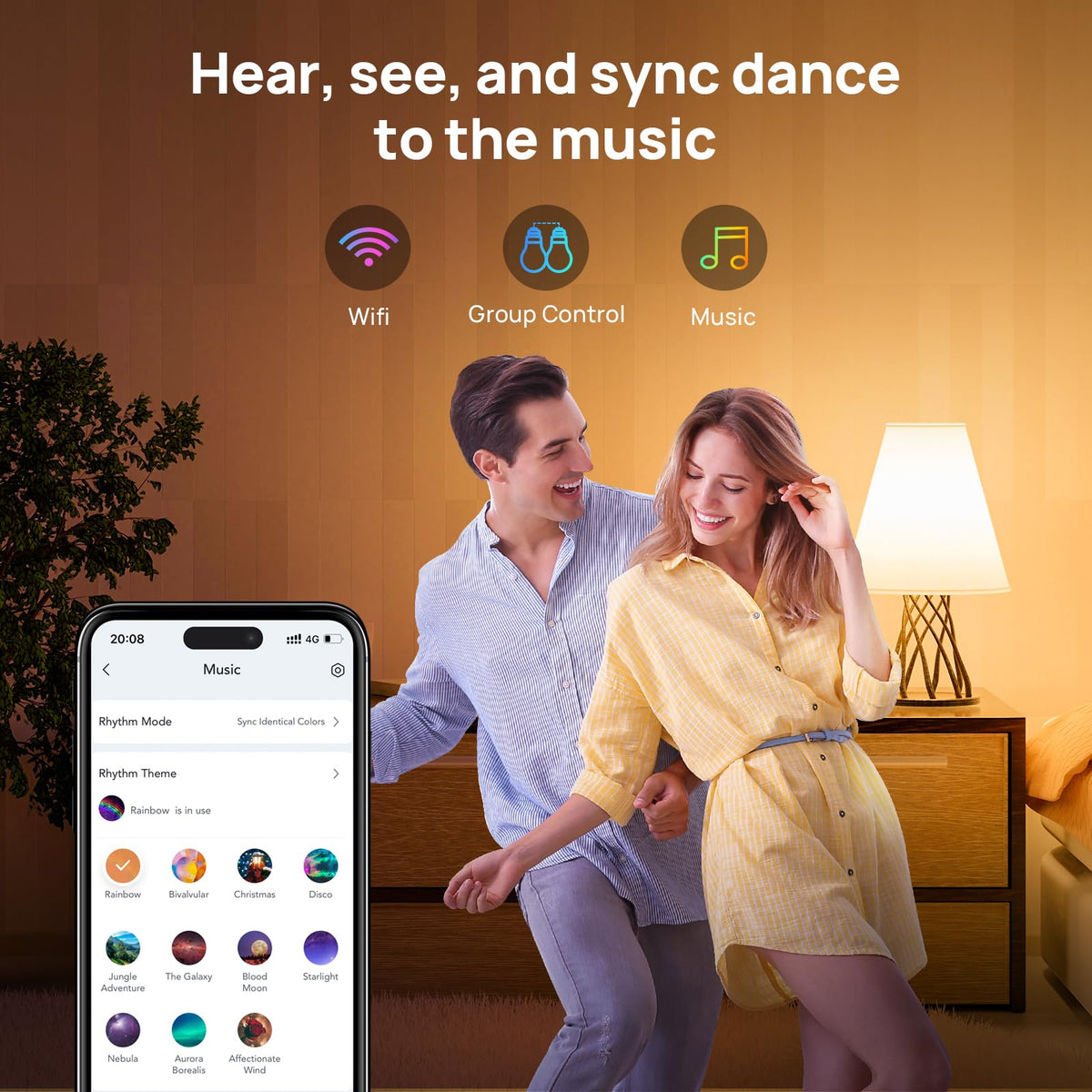 Consciot - Bombillas inteligentes, WiFi Bluetooth que cambia de color, bombillas LED A19 E26 RGBTW que funcionan con Alexa/Google Home/Apple Home/Siri, sincronización de música, foco inteligente