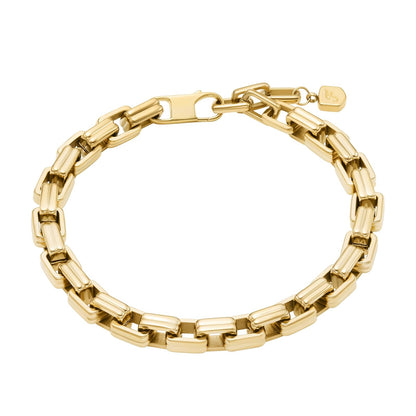 Pulsera Fossil Raquel JF04955710 de acero inoxidable de color dorado para dama