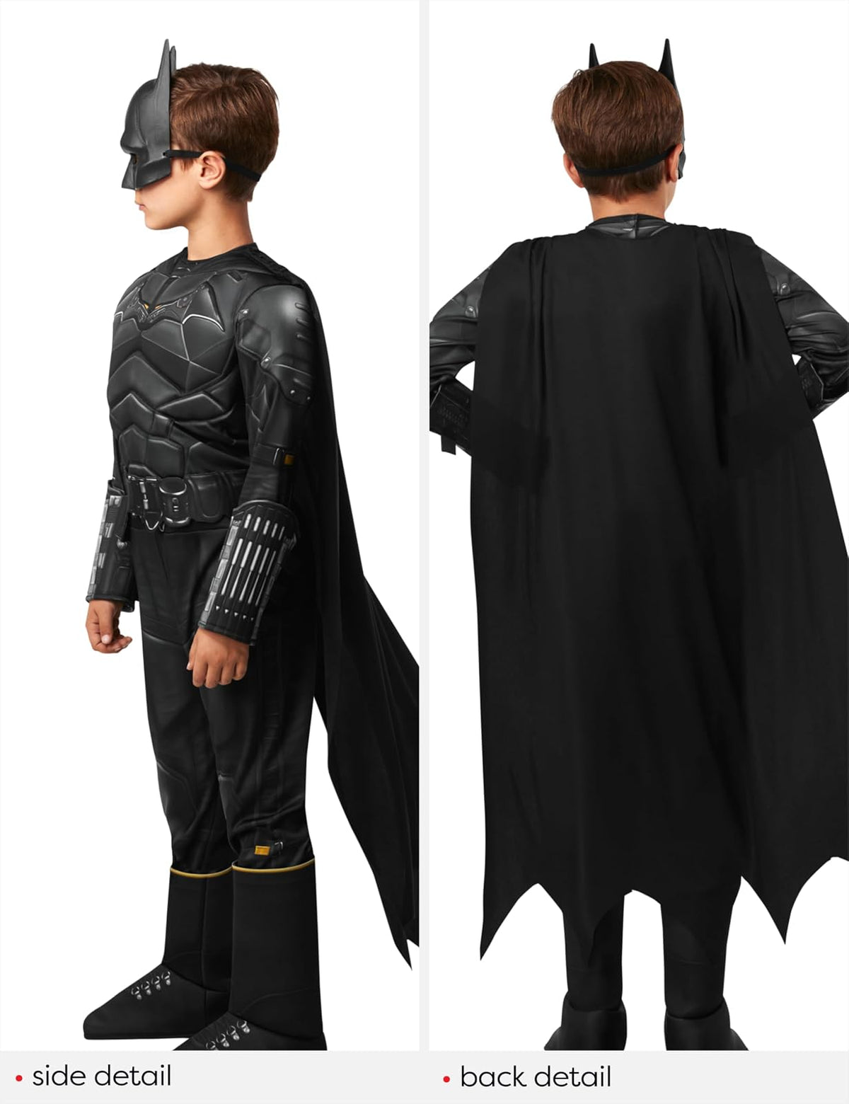 Rubie's 702987L DC - Disfraz de Batman Deluxe para niños, mostrado, grande