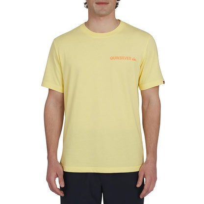 Quiksilver Playera de Manga Corta de Algodón para Hombre - G - Amarillo Pálido