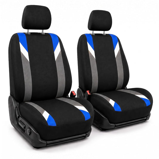 FH GROUP FB033BLUE102 Bucket Seat Cover (Modernistic Airbag Compatible (Set of 2) Blue)
