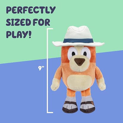 Bluey - Paquete de 2 Animales de Peluche de 16 a 23 Pulgadas, Juguetes de Peluche Suaves, capitán y Festivos, Animales de Peluche para niños a Partir de 3 años