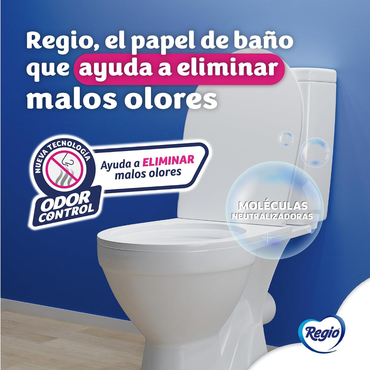 Regio Luxury Almond Touch - Papel Higiénico, Hojas Dobles, 18 Rollos + Saba Diarios Sensiti-v, Protectores Diarios Largos, 40 Piezas, Color, 40 Count, Pack of/Paquete de 1