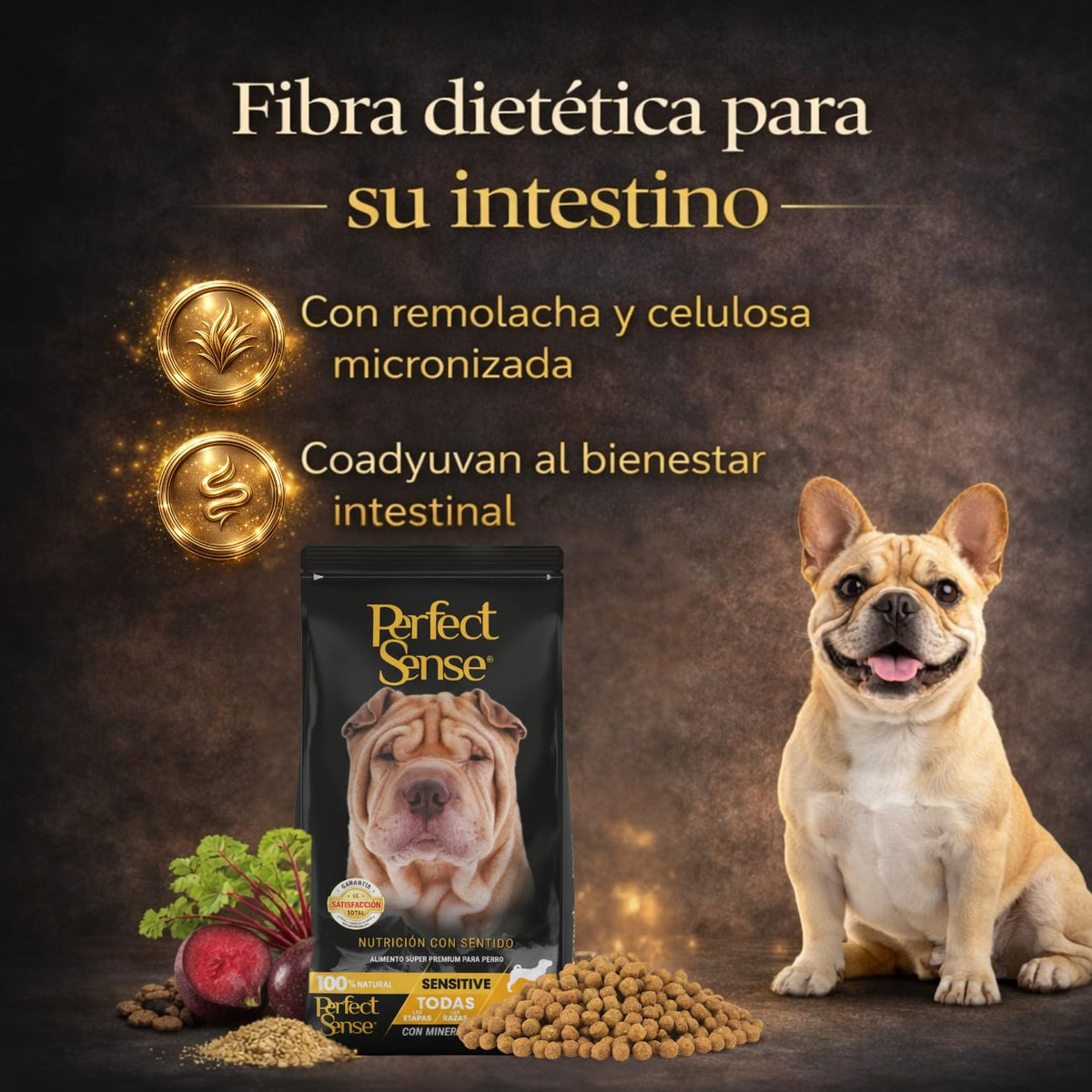 Perfect Sense Sensitive Alimento Seco para Perros Adultos con Piel y Digestión Sensible, Salmón y Pollo, 7 kg