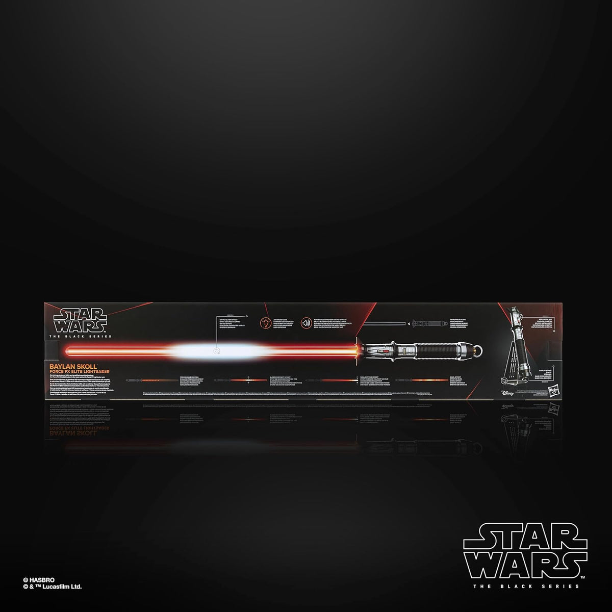 Star Wars Hasbro The Black Series Baylan Skoll - Espada Láser de Juguete Sable de Luz Force FX Elite para Adolescentes a Partir de 14 años