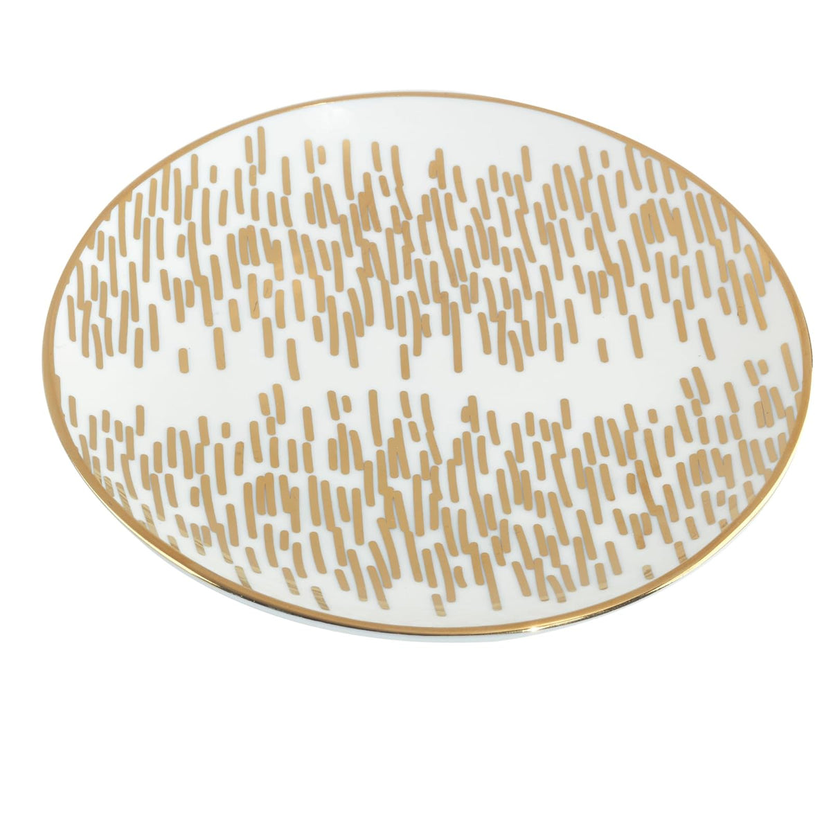 Matrix International Matrix - Platos de almuerzo/canapé chapados en oro de 6 pulgadas, juego de 6 diseños surtidos