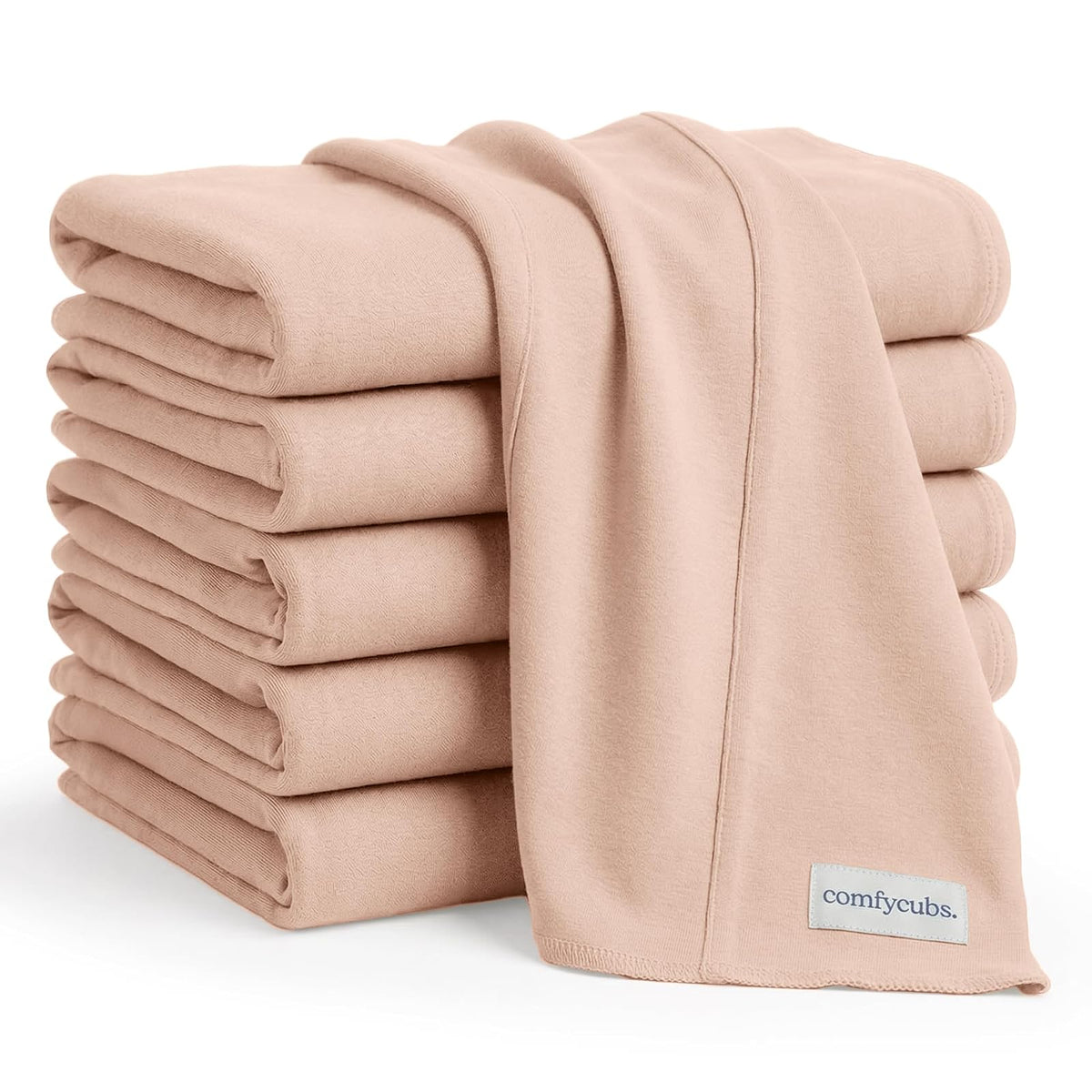 Comfy Cubs Pañitos para Eructar de Algodón para Bebé, 10 Piezas, Mora - Rubor - Pack of 6
