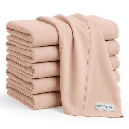 Comfy Cubs Pañitos para Eructar de Algodón para Bebé, 10 Piezas, Mora - Rubor - Pack of 6