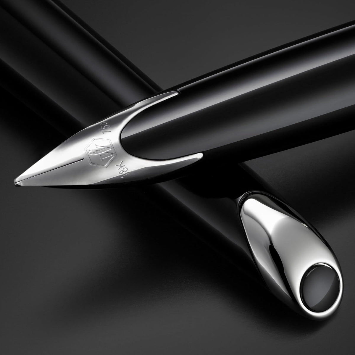 Waterman Carène Pluma Estilográfica, Negro (Black Sea), Punta Fina