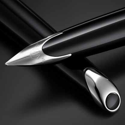 Waterman Carène Pluma Estilográfica, Negro (Black Sea), Punta Fina