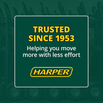 Harper Trucks BKB85 - Mango P de 600 libras con ruedas de goma maciza, color verde