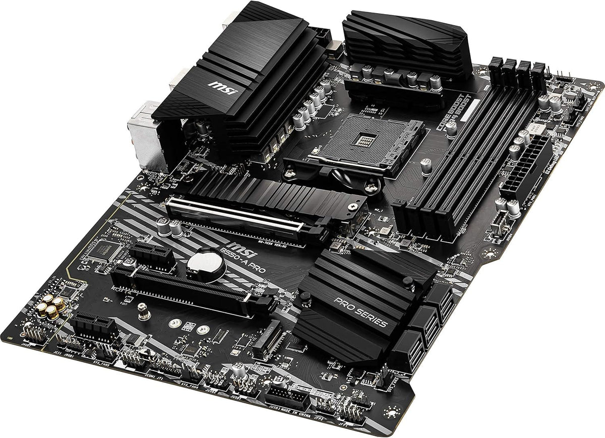 MSI B550-A Pro V1 ProSeries Motherboard (AMD Ryzen 5000, AM4, DDR4, PCIe 4.0, SATA 6Gb/s, M.2, USB 3.2 Gen 2, HDMI/DP, ATX)