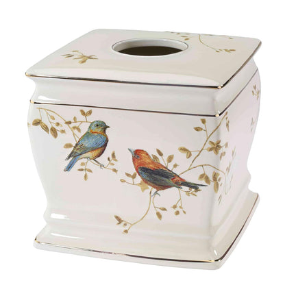 Gilded Birds Collection - Funda de pañuelo, Color Marfil - Tissue Cover