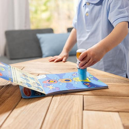 Melissa & Doug Sticker Wow!™ 24-Page Activity Pad and Sticker Stamper, 300 Stickers, Arts and Crafts Fidget Toy Collectible Character – Astronaut - FSC-Certified Materials
