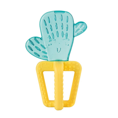 Chicco Refreshing - Mordedor de Silicona Refrescante que Enfría y Alivia las Encias, Anillo De Dentición Bebés 4m+, Refrigerante para Refrigerador, Fácil de Agarrar, Diseño Cactus
