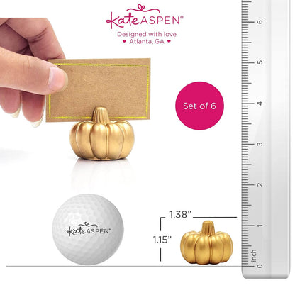 Kate Aspen Tarjetero con forma de calabaza, 6 unidades, dorado