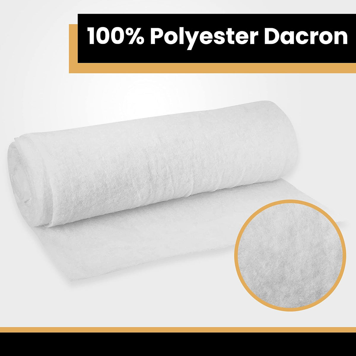 AK-Trading 36 Inch Wide Bonded Dacron Upholstery Grade Polyester Batting (10 Yards)