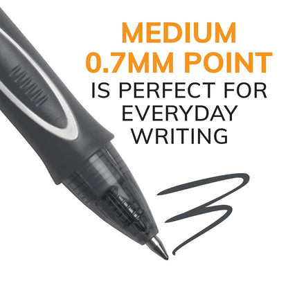 BIC Gelocity - Bolígrafos de gel de secado rápido, punta media (0.7 mm), paquete de 8 unidades, bolígrafos de gel retráctiles con cómodo agarre completo