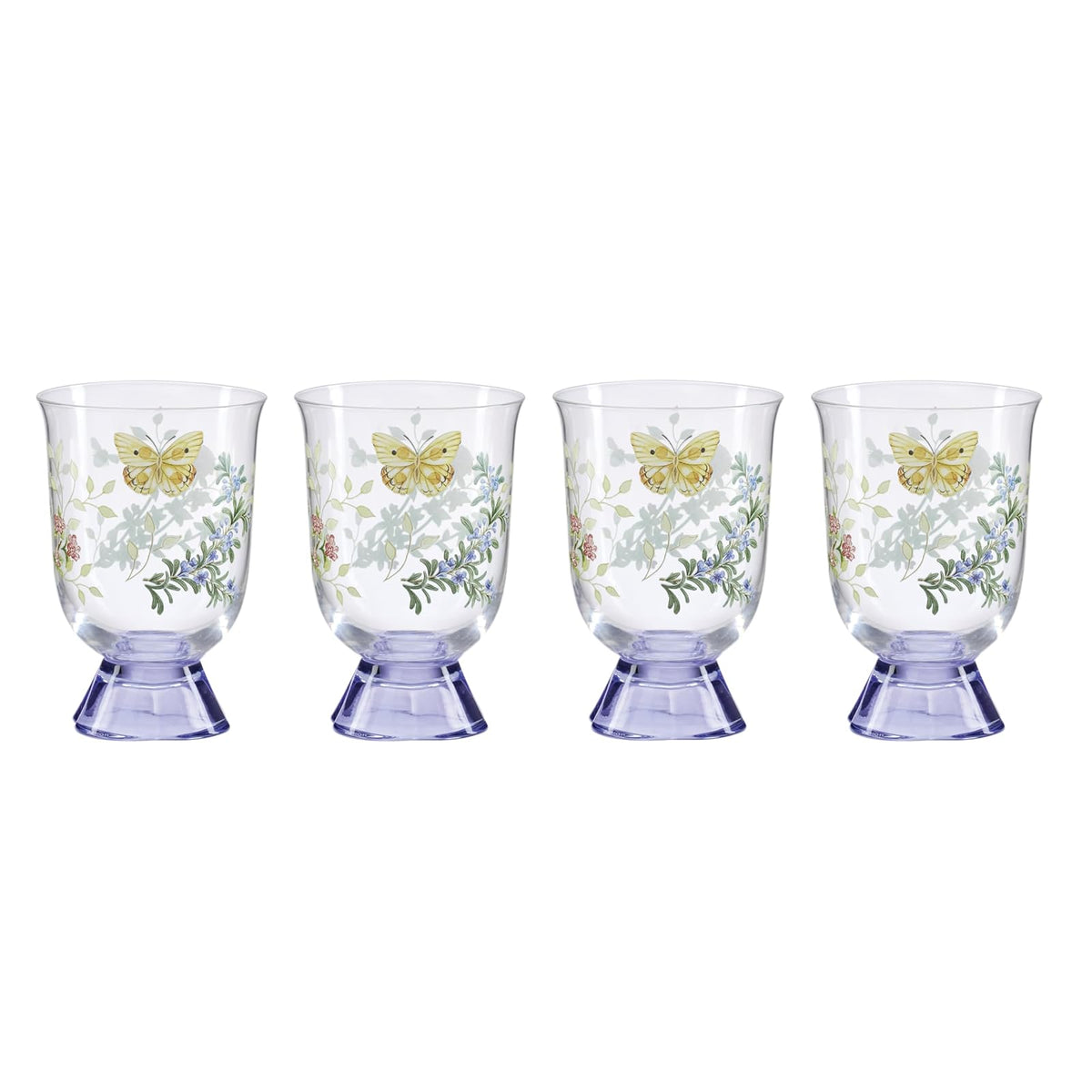 Lenox 897832 - Juego de 4 vasos cortos con diseño de mariposas