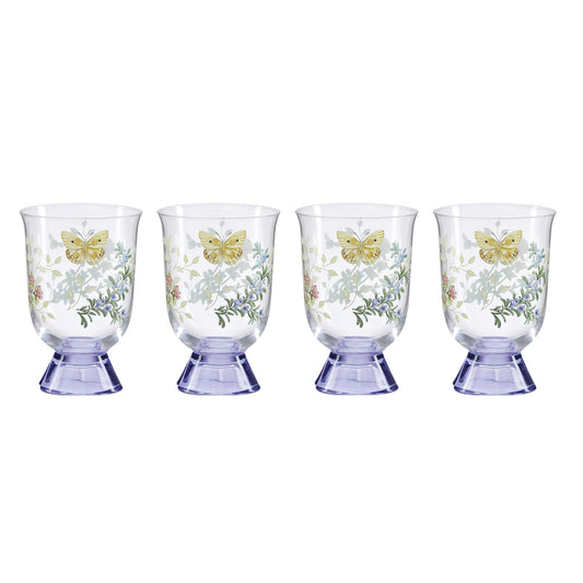 Lenox 897832 - Juego de 4 vasos cortos con diseño de mariposas