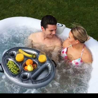 AquaSpa - 4 Cartuchos de Repuesto para Filtro de Tina de hidromasaje para Piscina, SPA, Tipo PM_SPA-P154_Gris/Negro/Blanco/Vino, Papel de Filtro Blanco Plegable para Muchos Modelos de Piscina de