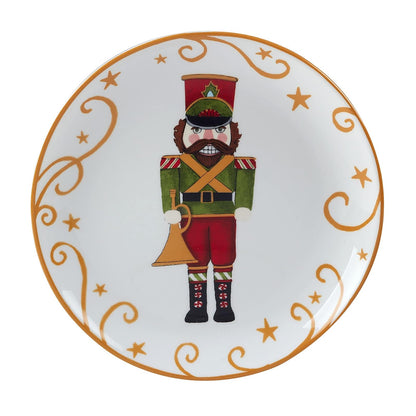 Cascanueces mágicos certificados International Holiday - Platos de postre y ensalada de 9 pulgadas, multicolor, mediano, juego de 4