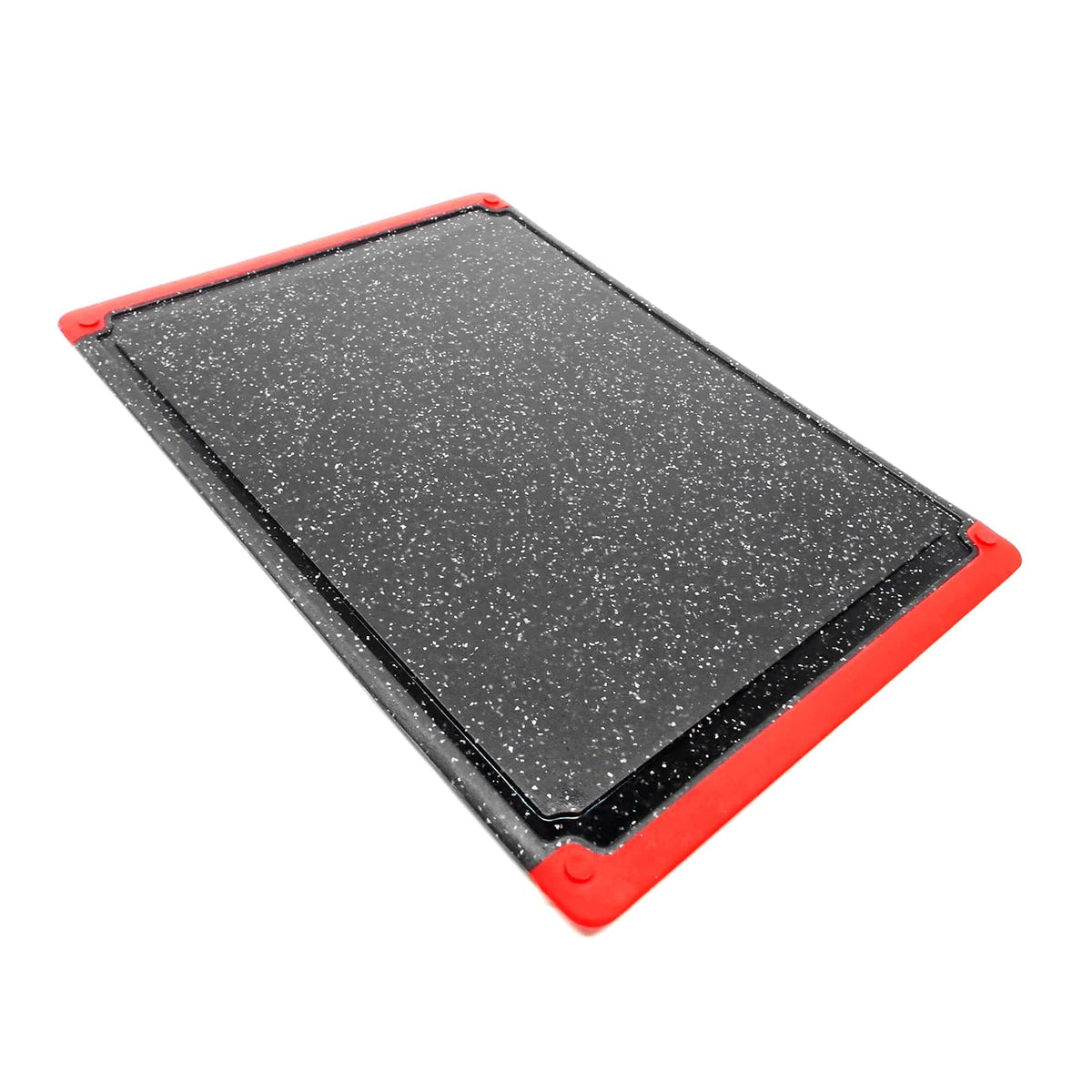 Ekco | Tabla para Picar Evolution Antibacterial Grande 35.4 x 25.3 cm | Bordes antideslizantes, Canal para líquidos, Resistente, Antibacterial, Fácil limpieza, No guarda sabores, Antimicrobiana
