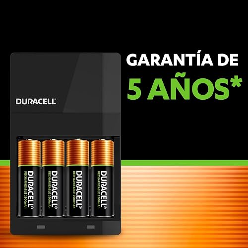 Duracell Cargador de Pilas AA/AAA - Incluye 4 AA