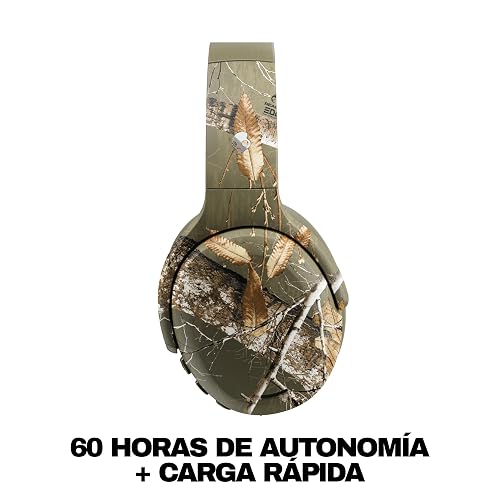 Skullcandy Crusher ANC 2 Wireless Headphones - Realtree Edge Colors Drab | Multi-Sensory Crusher Bass, Over-Ear Fit, Noise Cancelling, 60 Hours Battery, Working Out, Gym, Travel, Study, Music, Gaming