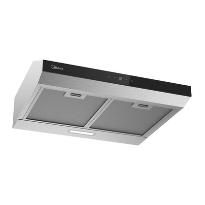Midea Campana Empotrable Panel Digital 24", Panel Vidrio Negro