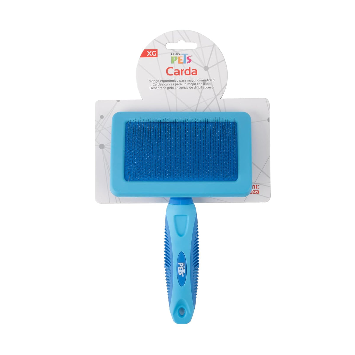 Fancy Pets Carda XGDE para Perros de Pelaje Medio y Largo, Cepillo Profesional para Desenredar y Mantener el Manto Saludable