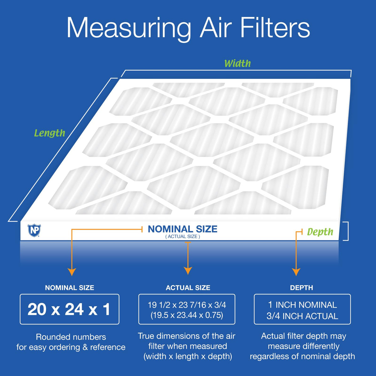 Nordic Pure 20x24x1 MERV 10 Pleated AC Furnace Air Filter, Box of 6