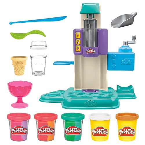 Play-Doh Heladería Multicolor 7 Accesorios 5 Latas Masa Moldeable +3 años