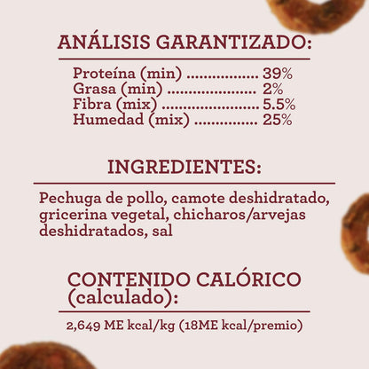 SmartBones Premios para Perro, Aros de proteína de Pollo y camote, 141 g