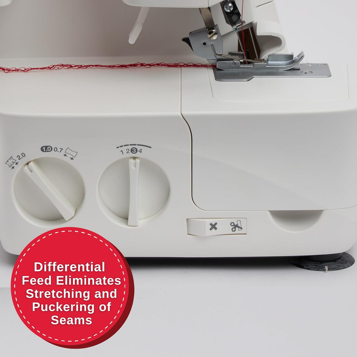 SINGER S14-78 Serger con kit de accesorios | Máquina Overlock con capacidad de puntadas 2-3-4, 1200 puntadas/minuto, alimentación diferencial, luz LED y brazo última intervensión, blanco
