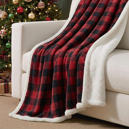 Eddie Bauer Elk Sherpa - Manta de Felpa, Cabaña, Rojo, 1.27 m x 1.53 m, 1, 1