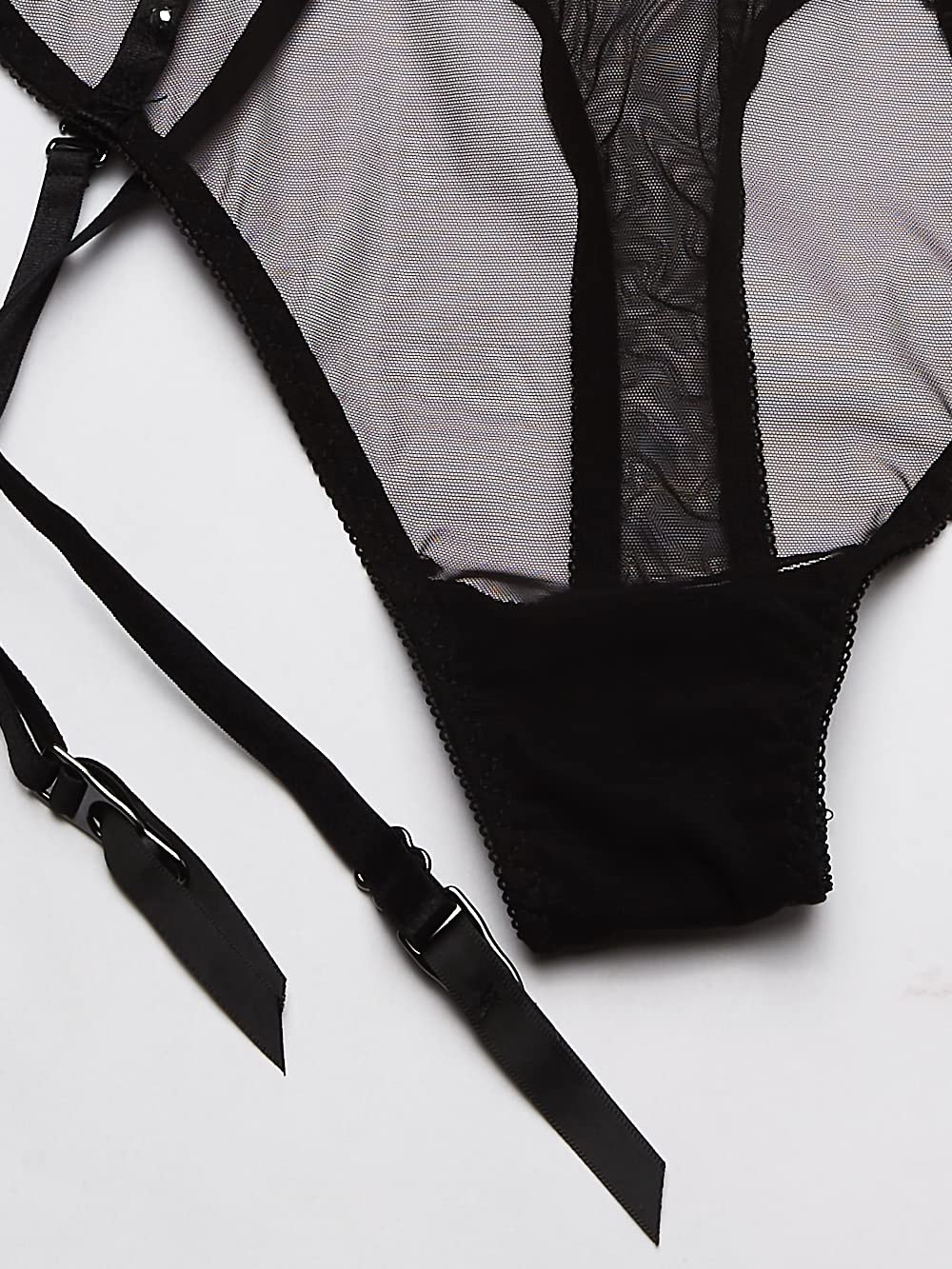 Dreamgirl Peluche de Malla elástica Muy Transparente con Aros LenceríaMujer