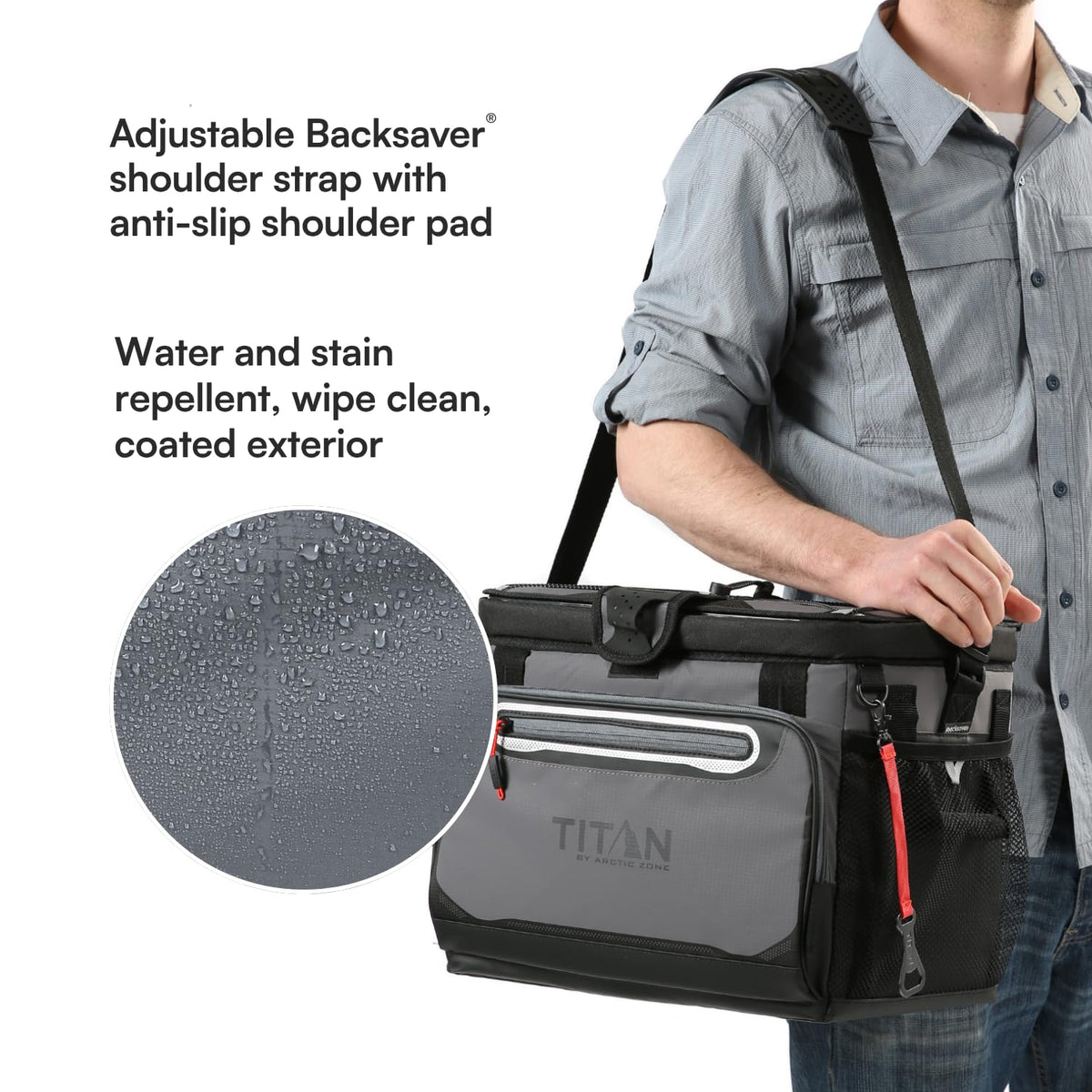 Arctic Zone Titan Deep Freeze Cooler - Zipperless Hardbody Cooler - Camping & Beach Cooler - Small and Large Capacity - Deep Freeze Insulation, HardBody Liner, and SmartShelf
