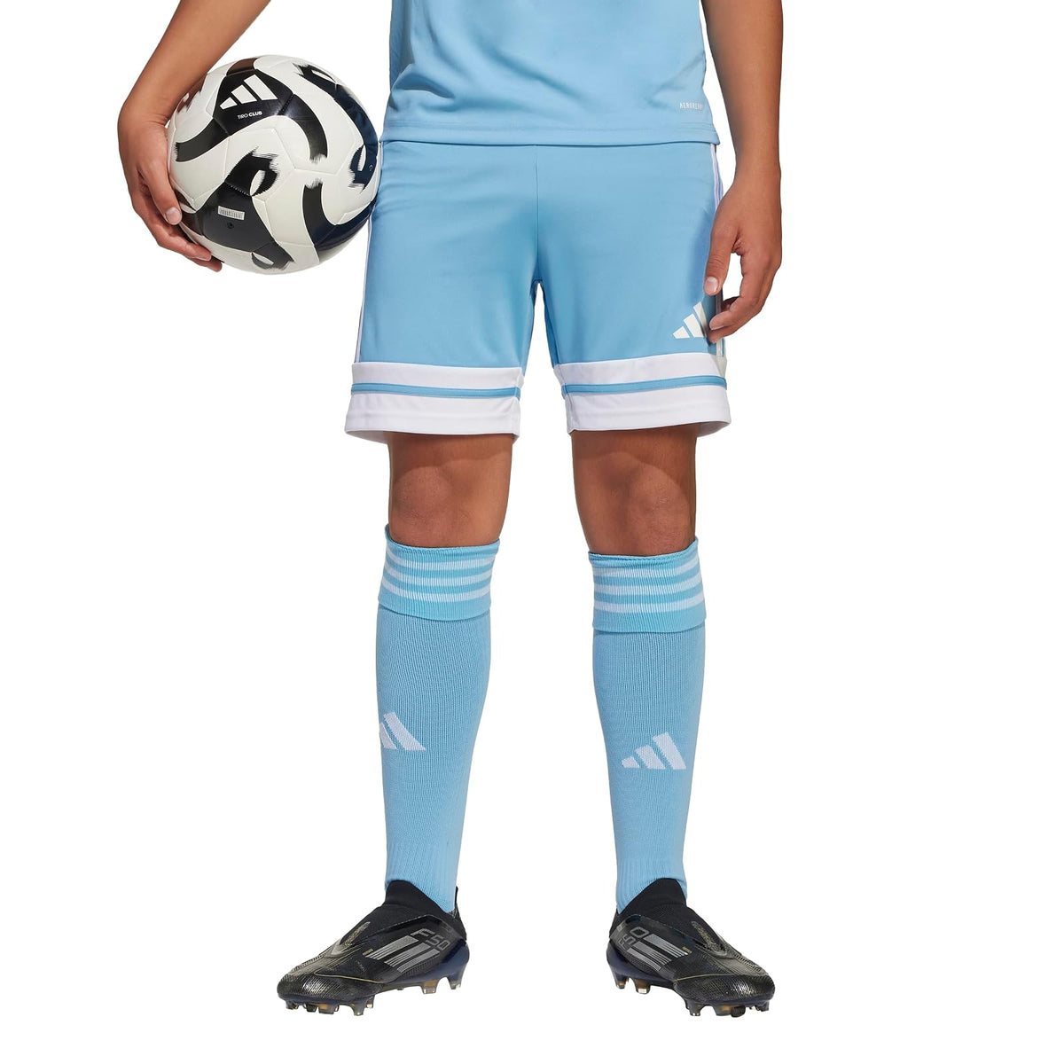adidas Squadra 25 Short de Fútbol para Niño - G - Team Light Blue - White