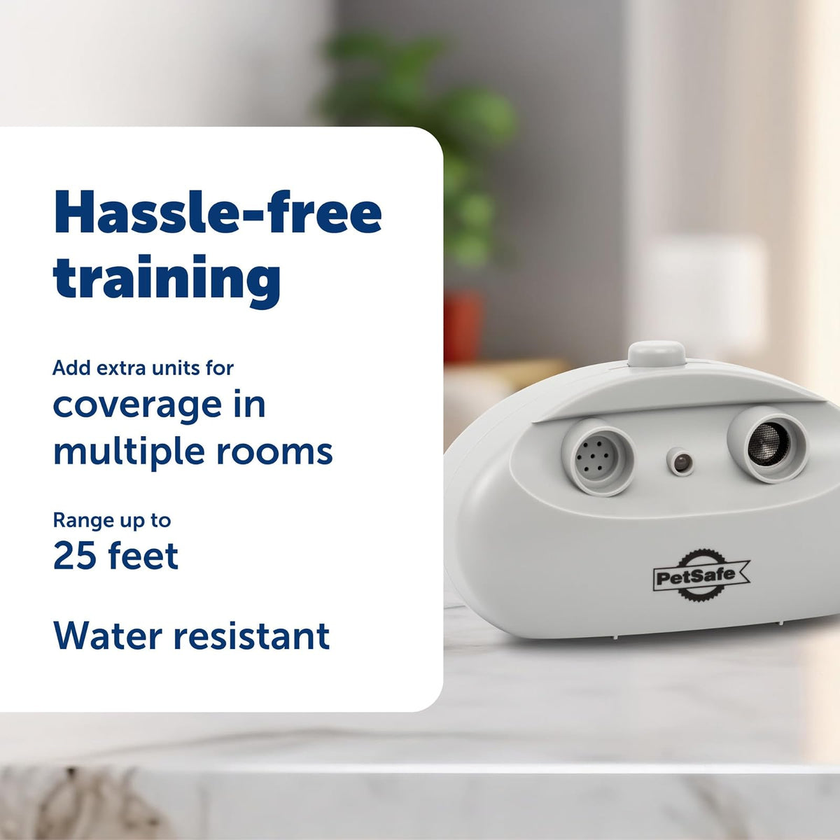 PetSafe Control de ladridos ultrasónico para Interiores, Alcance de hasta 7,6 m, sin Necesidad de Collar, antiladridos
