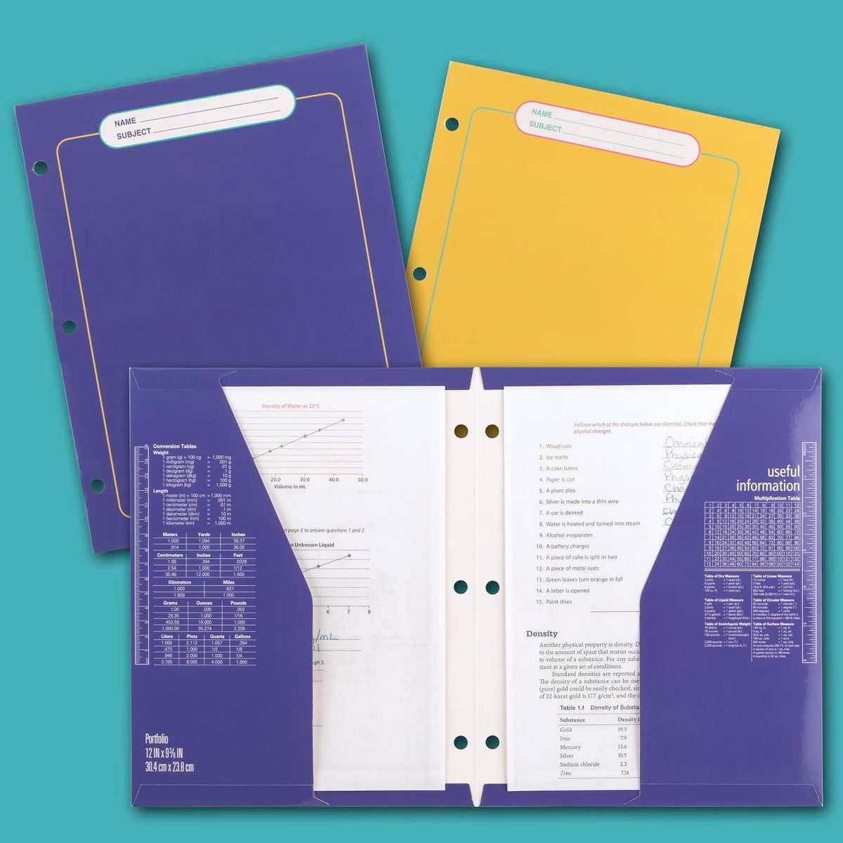 Mead Trapper Keeper - Carpeta de 1" con 2 Folders y Cierre de Velcro. Diseño Vector Glow. 260038FN-ECM
