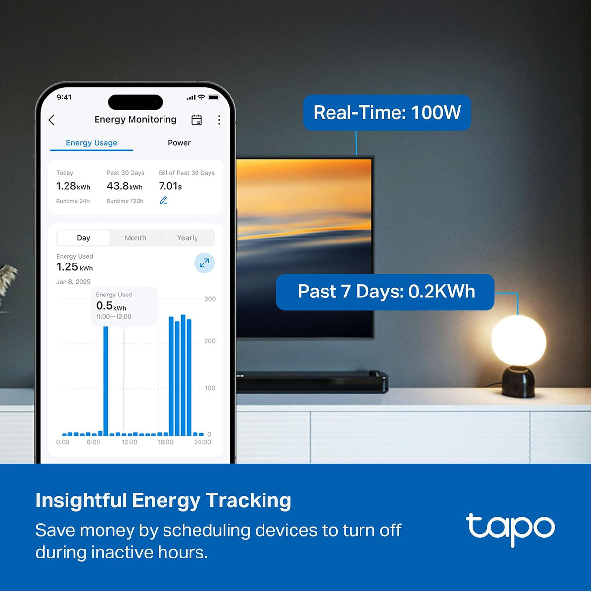 Tapo P316M - Tira de alimentación inteligente Wi-Fi, 6 tomas inteligentes controladas individualmente y 3 puertos USB con protección contra sobretensiones, materia, funciona con Alexa, Google Home